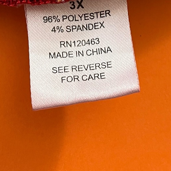 Red black dress with ruffle bell sleeves size 3x - Picture 6 of 6